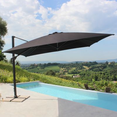 DRAX - ombrellone 3x4 m con palo laterale e telo in nylon