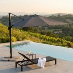 DRAX - ombrellone 4x4 m con palo laterale e telo in nylon