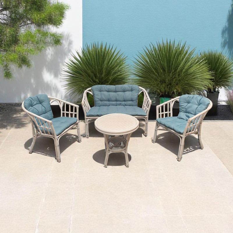 ODETTE - salotto in fibra natura bianco o miele