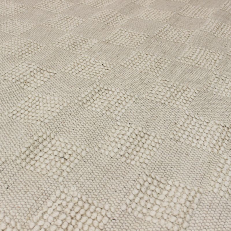 OVIEDO - tappeto in lana avorio con decoro