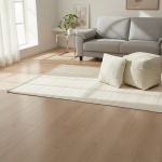 NECTOR - tappeto in lana avorio con decoro