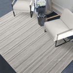 NECTOR - tappeto in lana avorio con decoro