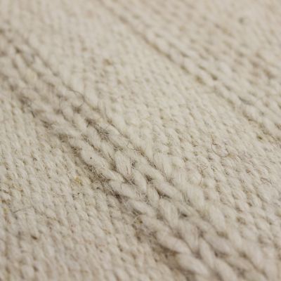 NECTOR - tappeto in lana avorio con decoro