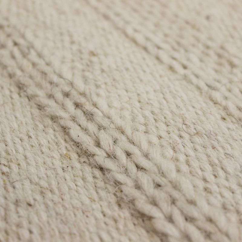 NECTOR - tappeto in lana avorio con decoro