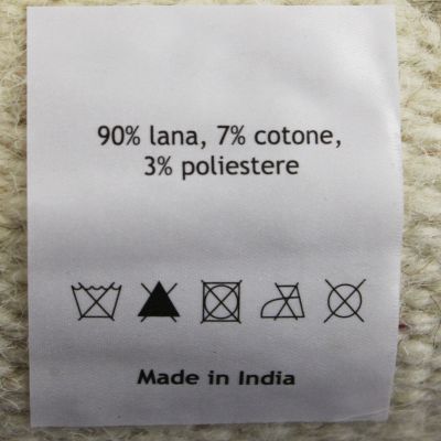 NECTOR - tappeto in lana avorio con decoro