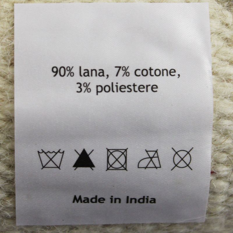 NECTOR - tappeto in lana avorio con decoro