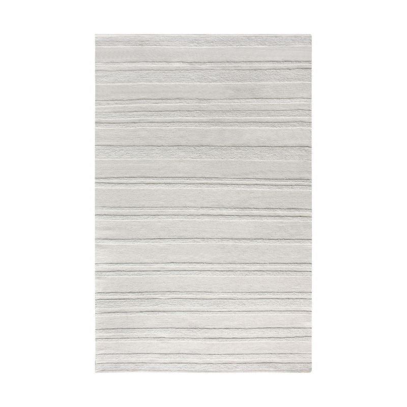 NECTOR - tappeto in lana avorio con decoro