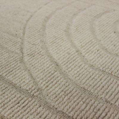 VALLEY - tappeto in lana avorio con decoro