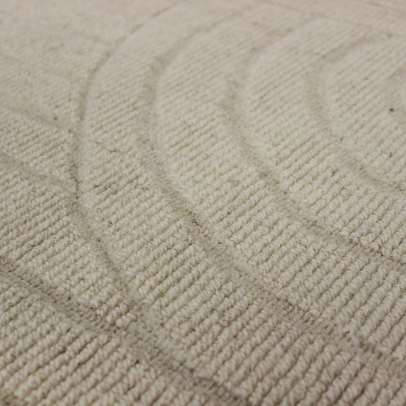 VALLEY - tappeto in lana avorio con decoro