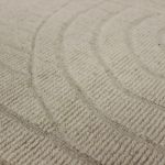 MEDAD - tappeto in lana avorio con decoro