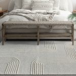 TOBIAS - tappeto in lana avorio con decoro