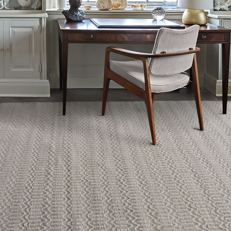 OWEN - tappeto in lana avorio con decoro