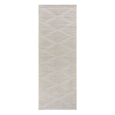 RUBEN - tappeto in lana avorio con decoro