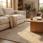 SALAMANCA - tappeto in lana avorio con decoro