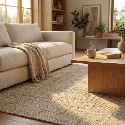 SALAMANCA - tappeto in lana avorio con decoro