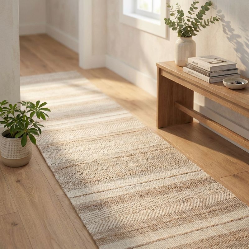 TIGER - tappeto in lana avorio con decoro