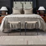 URIEL - tappeto in lana avorio con decoro