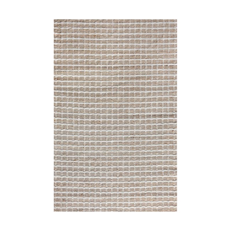 ZAFFIRO - tappeto in lana avorio con decoro