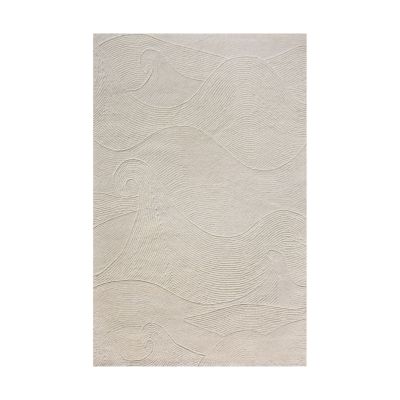 OLIVIA - tappeto in lana avorio con decoro