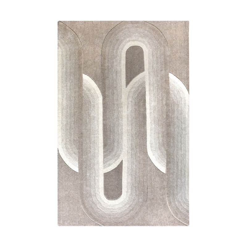 TURIN - tappeto in lana avorio con decoro