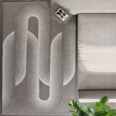 TURIN - tappeto in lana avorio con decoro