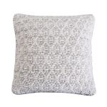 TRAVIS - cuscino in lana avorio con decoro 45 x 45