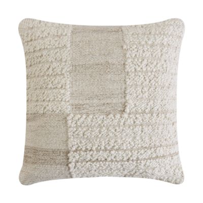 KURT - cuscino in lana avorio con decoro 45 x 45