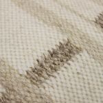 JUPITER - pouf in lana avorio con decoro 40 x 40