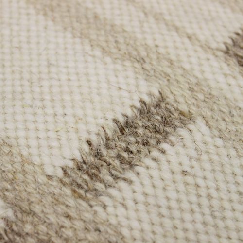 JUPITER - pouf in lana avorio con decoro 40 x 40