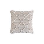 MELILLA - cuscino in lana avorio con decoro 45 x 45