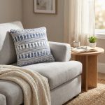 FRIDA - cuscino in lana avorio con decoro 45 x 45