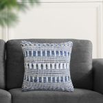 FRIDA - cuscino in lana avorio con decoro 45 x 45