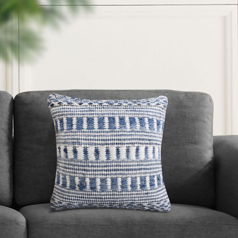 FRIDA - cuscino in lana avorio con decoro 45 x 45