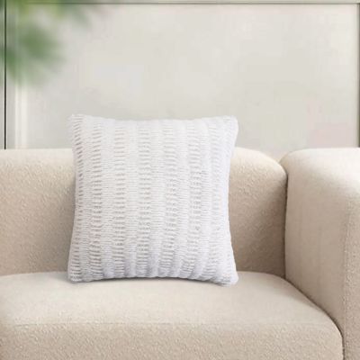 SIGRID - cuscino in lana avorio con decoro 45 x 45