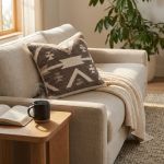 AXEL - cuscino in lana avorio con decoro 45 x 45