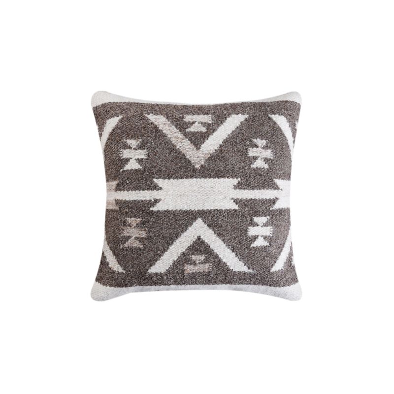 AXEL - cuscino in lana avorio con decoro 45 x 45