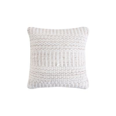 BORIS - cuscino in lana avorio con decoro 45 x 45