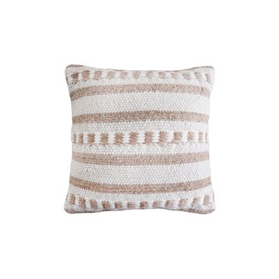 XABA - cuscino in lana avorio con decoro 45 x 45