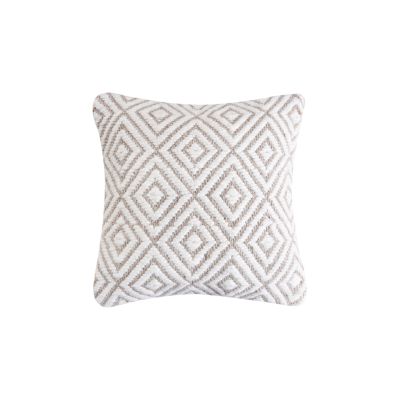 WOLF - cuscino in lana avorio con decoro 45 x 45