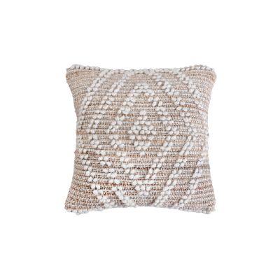MEGAN - cuscino in lana avorio con decoro 45 x 45