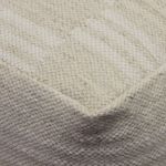 MIRANDA - pouf in lana avorio con decoro 40 x 40