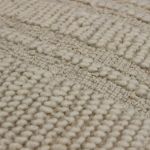 TESSA - pouf in lana avorio con decoro 40 x 40