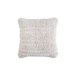 TESSA - cuscino in lana avorio con decoro 45 x 45