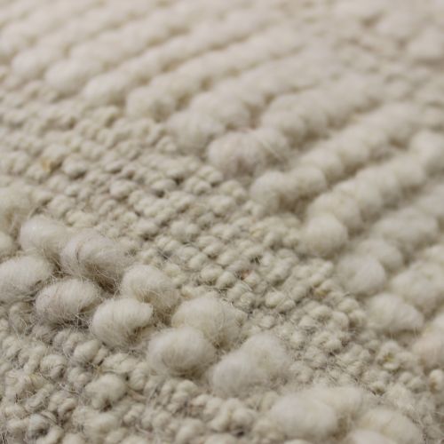 TESSA - cuscino in lana avorio con decoro 45 x 45