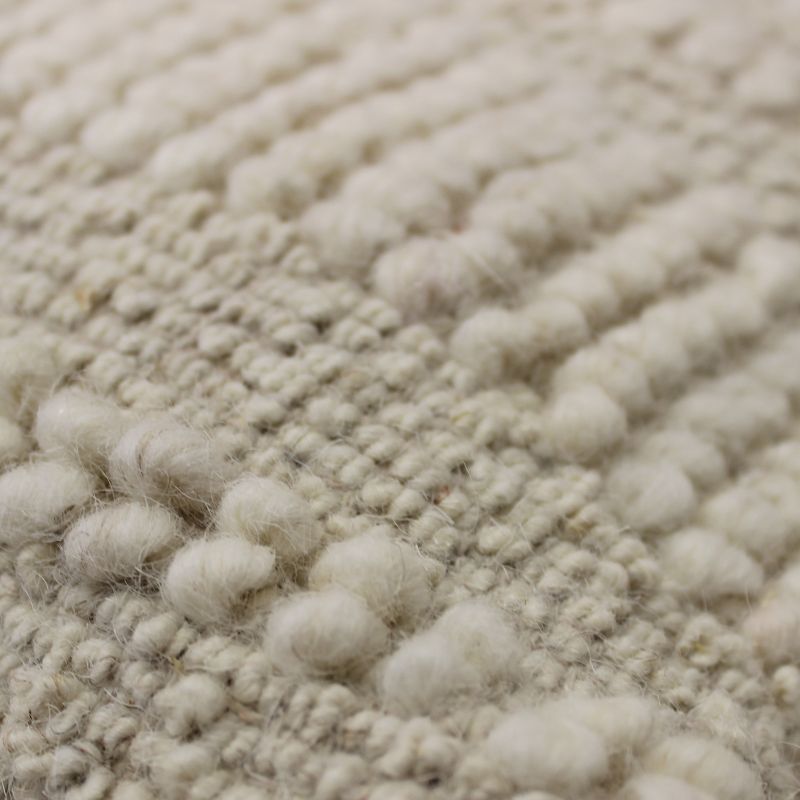 TESSA - cuscino in lana avorio con decoro 45 x 45