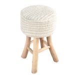 XENIA - sgabello in legno e lana 40 x 70