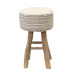 XENIA - sgabello in legno e lana 40 x 70