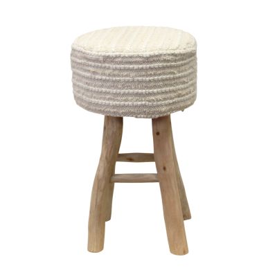 XENIA - sgabello in legno e lana 40 x 70