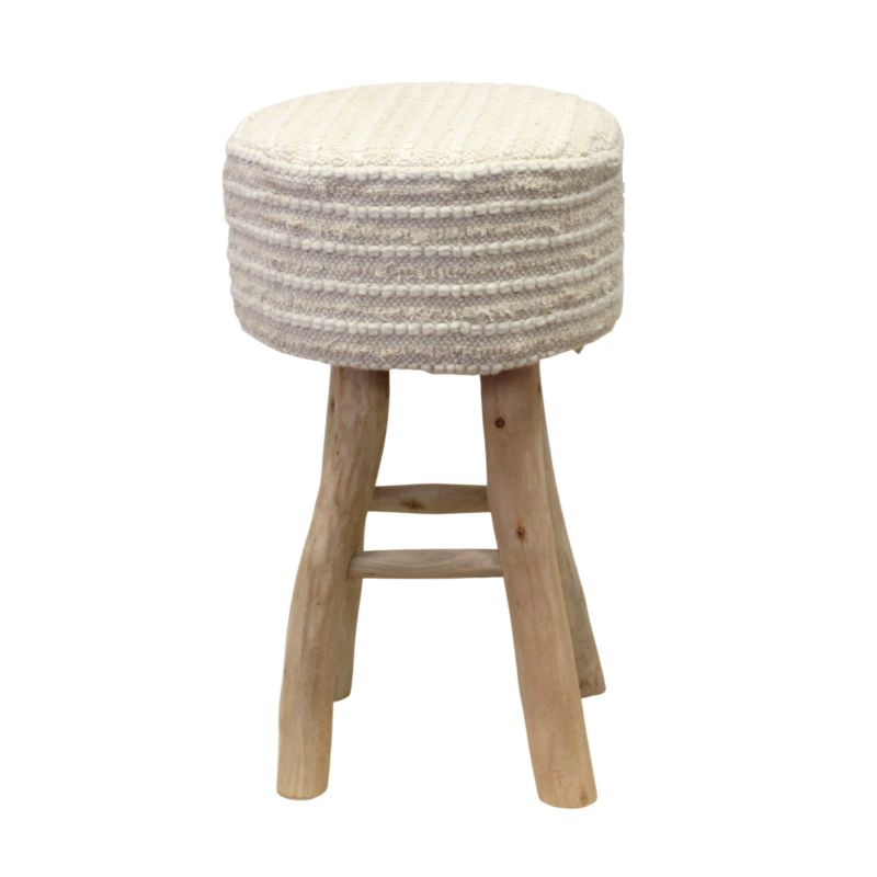 XENIA - sgabello in legno e lana 40 x 70