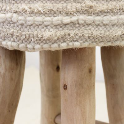 XENIA - sgabello in legno e lana 40 x 70